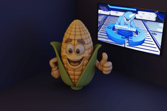 Cartoon Corn: A Fun and Charming 3D Printable Model