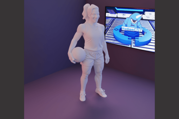 Celebrate the Spirit of Basketball with a 3D Sculpture of a Female Player