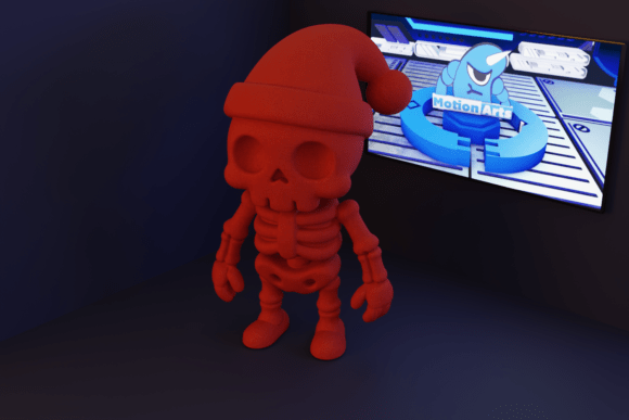 Christmas Skeleton: A Unique 3D Model for Festive Fun