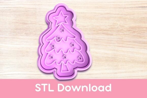 Christmas Tree Cookie Cutter and Stamp STL