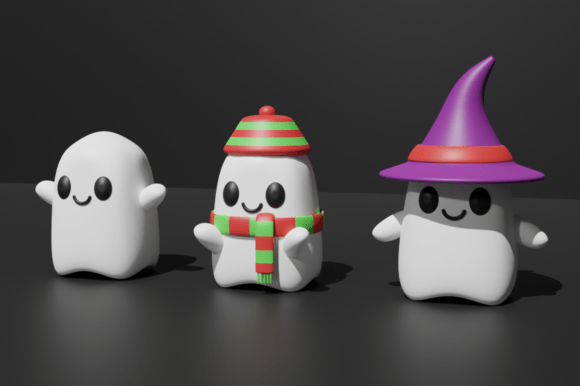 Discover the Charm of Kawaii Ghost 3D Model Printing