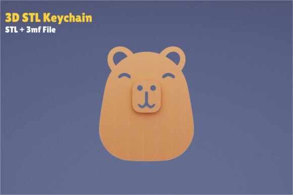 Discover the Simple Capybara Keychain 3D Print Model