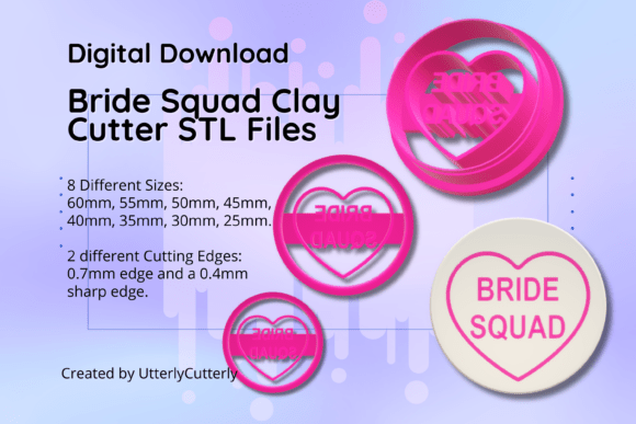 Discover the Versatile Bride Squad Clay Cutter STL Files for Creative Crafting