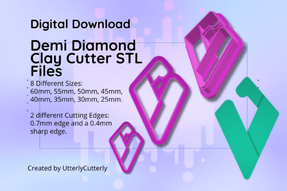 Discover the Versatility of Demi Diamond Clay Cutters with STL Files