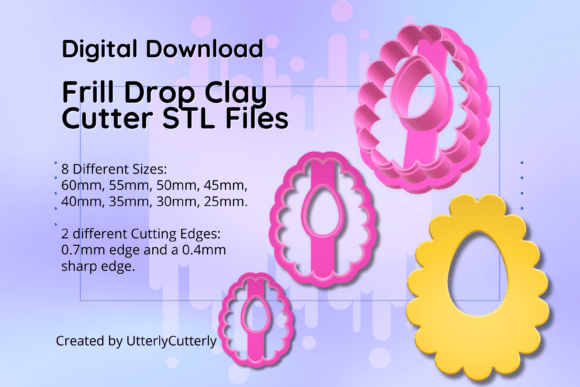Discover the Versatility of the Clay Cutter STL File Frill Drop-Floral