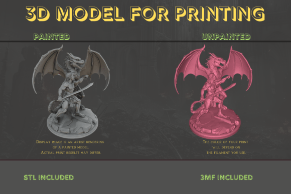 Dragon Guardian Miniature - STL 3MF
