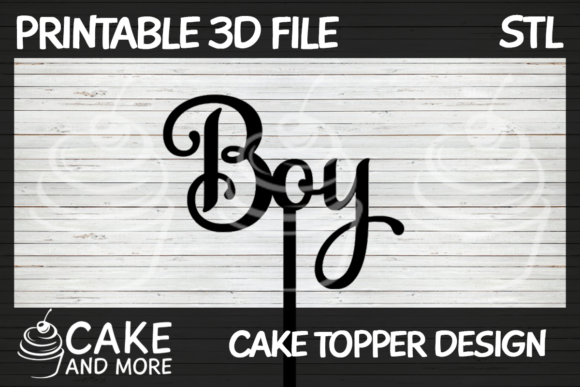 Elegant Boy Script Cake Topper: A Perfect Addition to Your Celebration