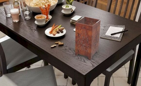 Elevate Your Dining Experience with the Christmas Night Candle Box 3D STL and Exquisite Wooden Table Set