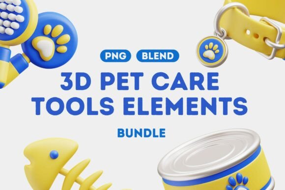 Enhance Your Pet Projects with the 3D Pet Care Tools Bundle