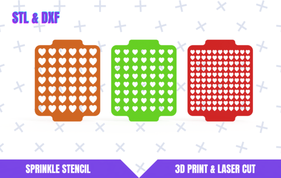 Heart Sprinkle Stencil for Creative Projects