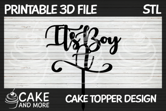 Modern It's A Boy Script Topper: A Stylish Addition to Your Baby Celebration