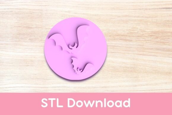 Perfectly Spooky Treats with Bats Cookie Cutter Stamp STL