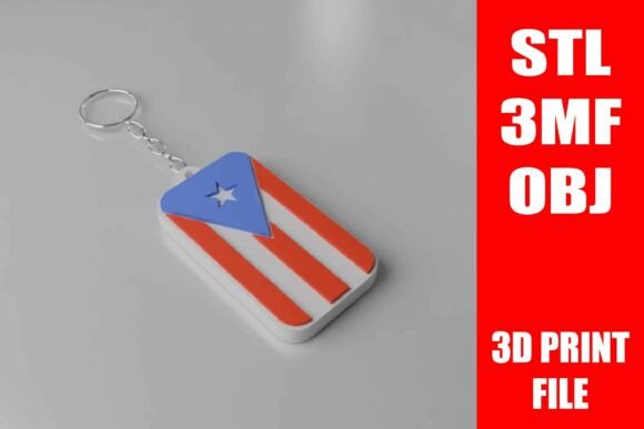 Puerto Rico Flag Keychain Stl 3d Print: A Versatile and Patriotic Accessory