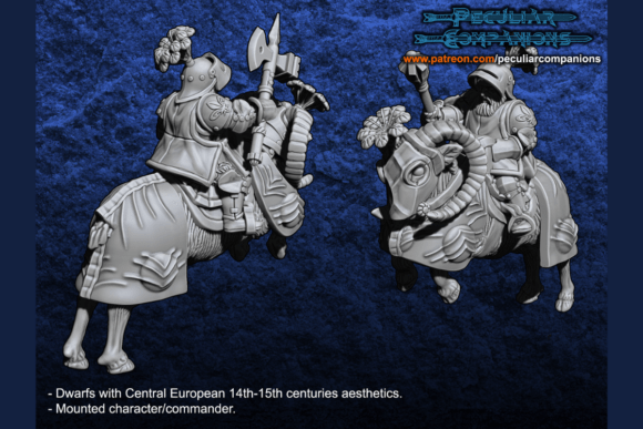 Ride to Victory: The Breton Dwarfs - MountedCommander in 10mm Fantasy Armies