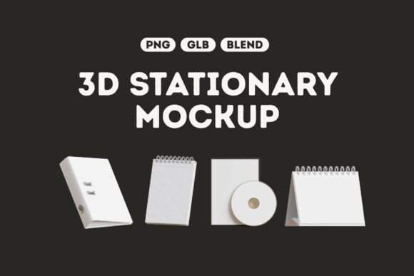 Stationery Mockup 3D Kit Pack 2: Elevate Your Branding and Office Projects