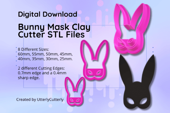 Unlock Your Creativity with the Clay Cutter STL File Bunny Mask-Earring: A Versatile Tool for Crafters and Makers